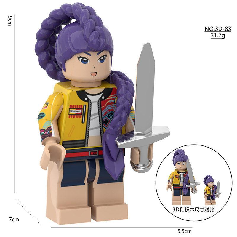 731O-Z  Cartoon Butters KPop Demon Hunters Minifigs Building Blocks SAJA Action Figures Children Gifts Birthday Toys