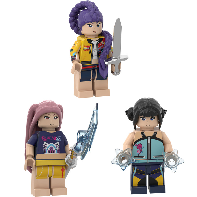 731O-Z  Cartoon Butters KPop Demon Hunters Minifigs Building Blocks SAJA Action Figures Children Gifts Birthday Toys