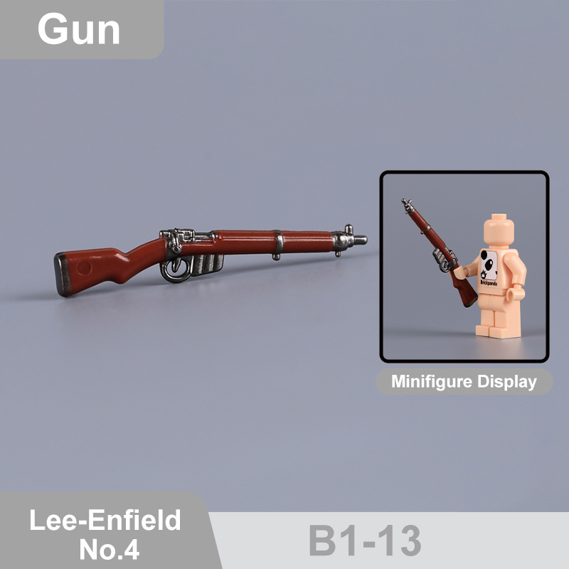 MOC City Military Kar98k Mosin-Nagant  Accessories Building Blocks Gun Weapons Lee-Enfield No.4 M4 Silenced Container Toys Boys Gift
