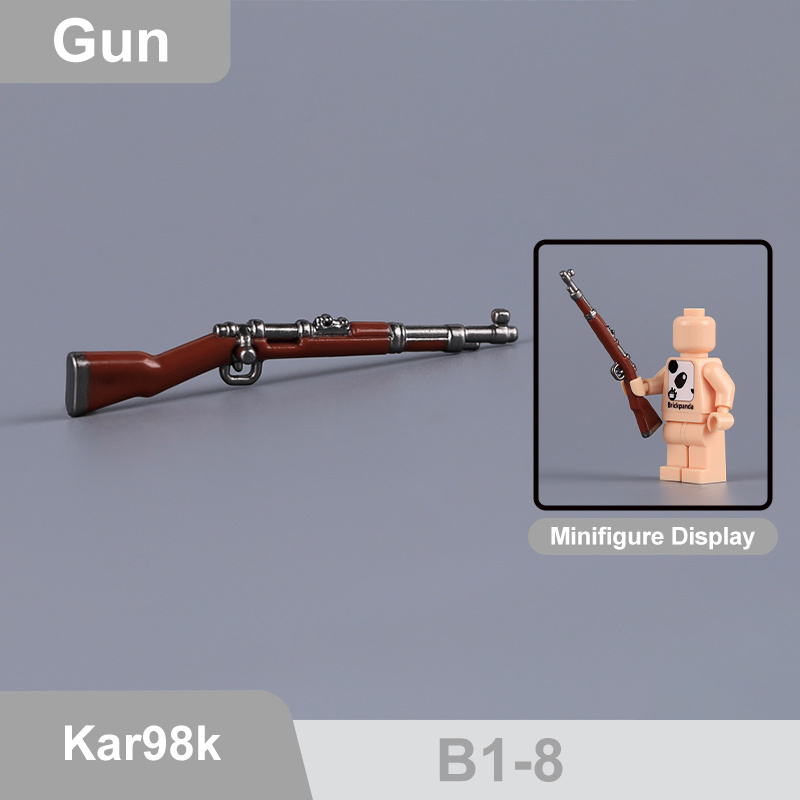 MOC City Military Kar98k Mosin-Nagant  Accessories Building Blocks Gun Weapons Lee-Enfield No.4 M4 Silenced Container Toys Boys Gift