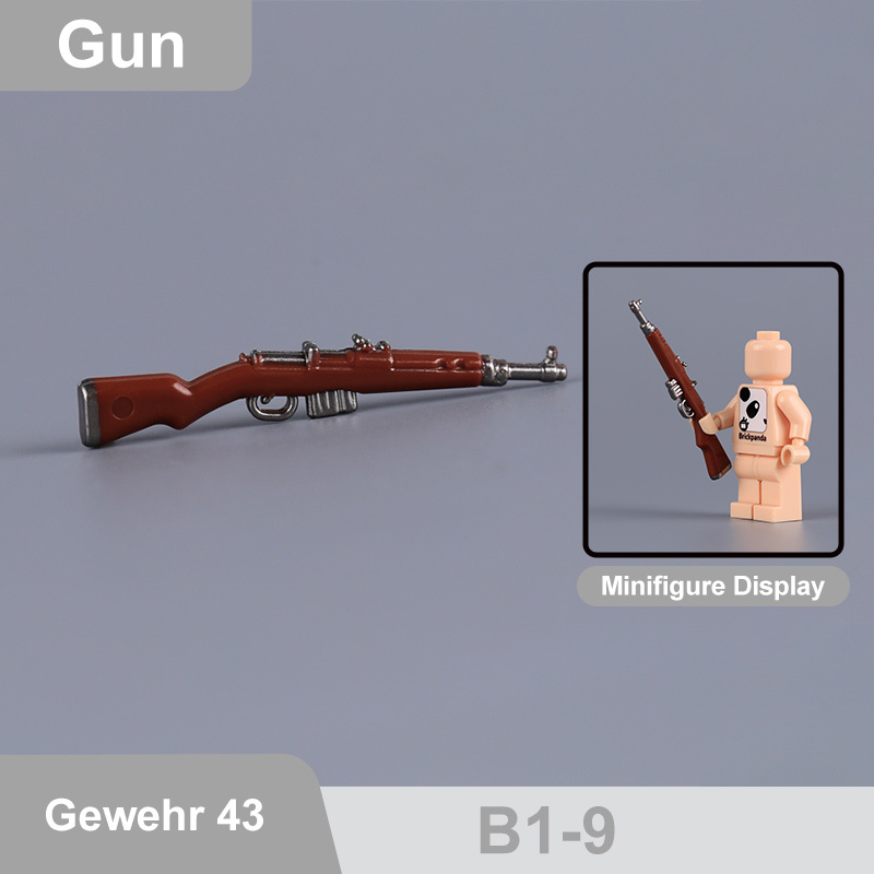 MOC City Military Kar98k Mosin-Nagant  Accessories Building Blocks Gun Weapons Lee-Enfield No.4 M4 Silenced Container Toys Boys Gift