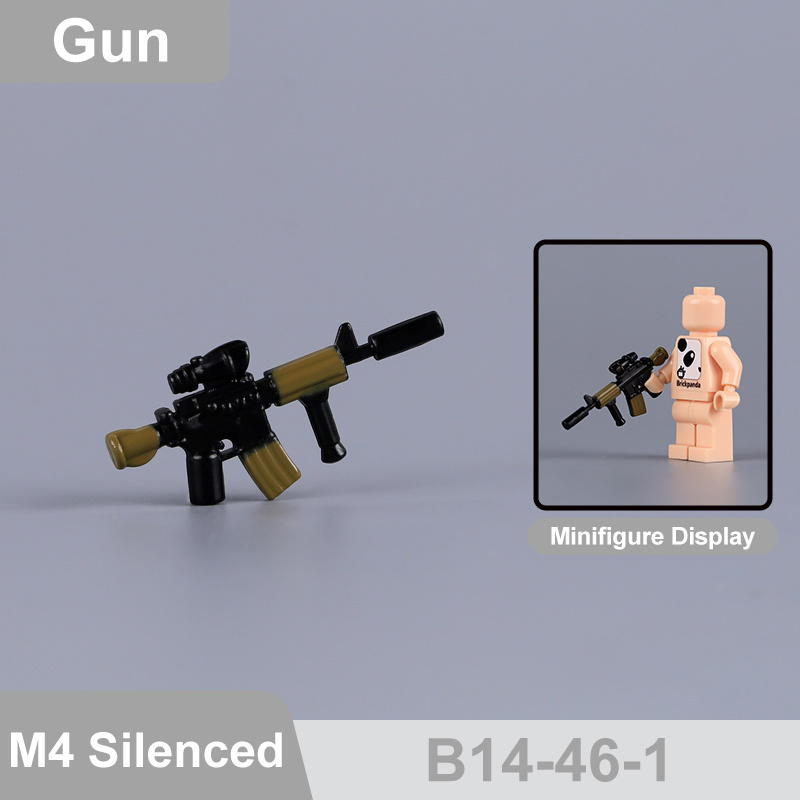 MOC City Military Kar98k Mosin-Nagant  Accessories Building Blocks Gun Weapons Lee-Enfield No.4 M4 Silenced Container Toys Boys Gift