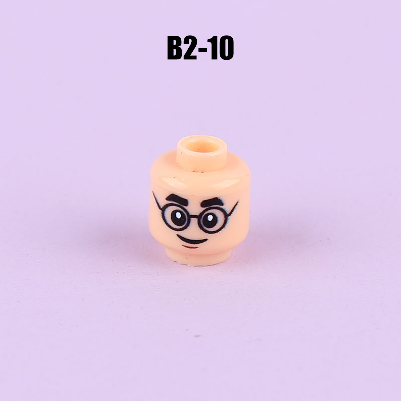 N1033-1036 MOC Figures Accessories Head Building Blocks Soldier Injured Expression Doctor City Hero Head Parts Mini Bricks Toys Kids Gifts