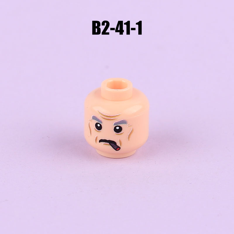 MOC City Expression Series Building Blocks Movie Soldier Figures Injured Hero Man Head Headwear Accessories Halloween Toys Gifts