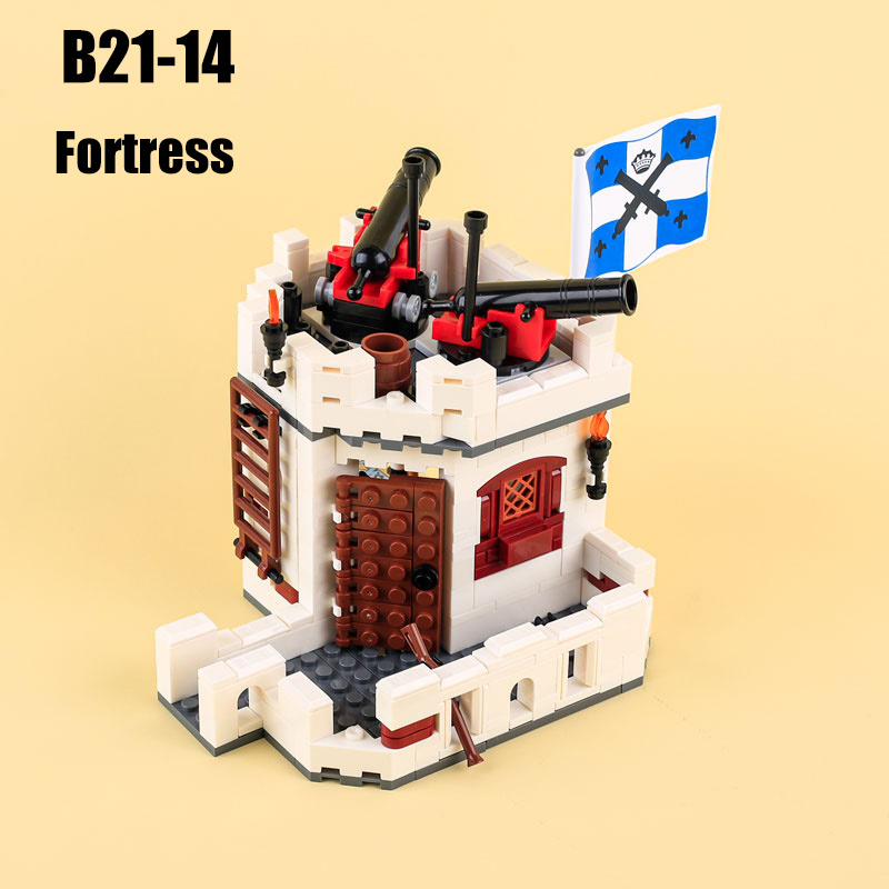 Medieval MOC Scene Building Block Gallow Pirate Ship Cage Elf Treehouse Wizard Kitchen Furniture Pool Notice Board Toy Gift