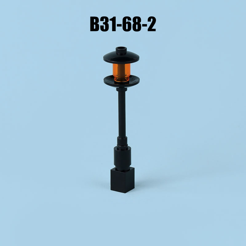 MOC City Road Minifigures Traffic Sign Building Blocks Bat Lamp Streetlight Figures Accessories Brick Model Toys For Children