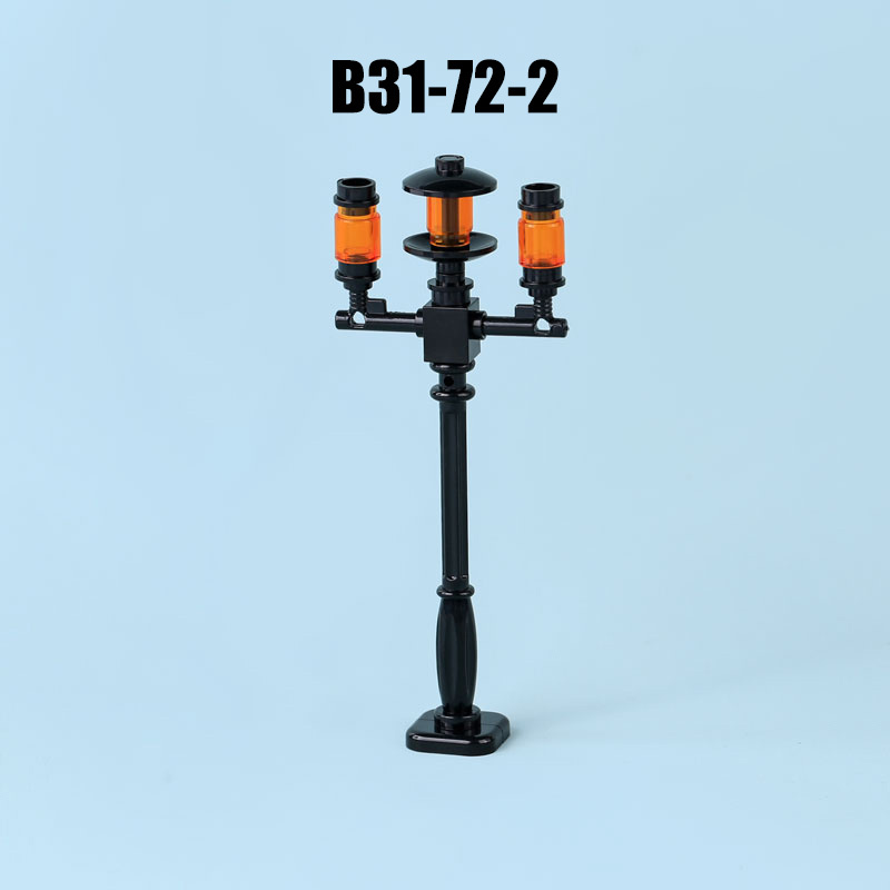 City MOC Street Lamp Building Block Lamp MOC Compatible with Bricks Halloween Bat Lamp Model Parts Bricks Toys