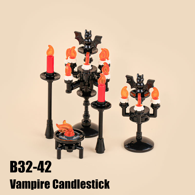 City Series Halloween Hut Minifigs Building Blocks Dog Animal Princess Skull Horse Accessories Witch Festival Toys Gifts Boys