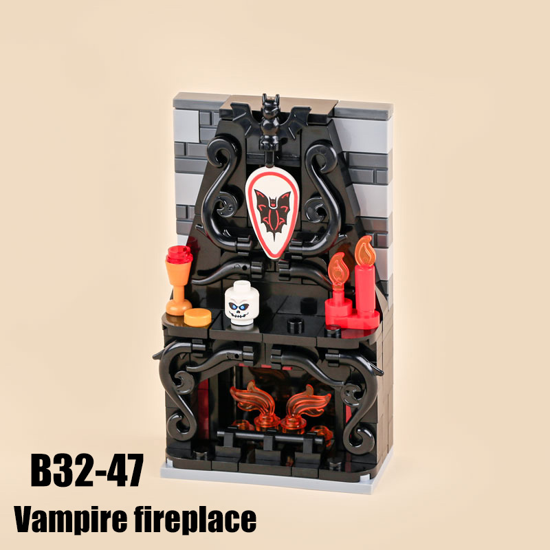 City Series Halloween Hut Minifigs Building Blocks Dog Animal Princess Skull Horse Accessories Witch Festival Toys Gifts Boys