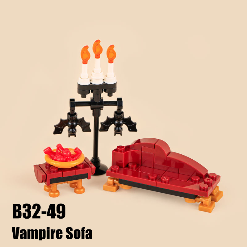 City Series Halloween Hut Minifigs Building Blocks Dog Animal Princess Skull Horse Accessories Witch Festival Toys Gifts Boys