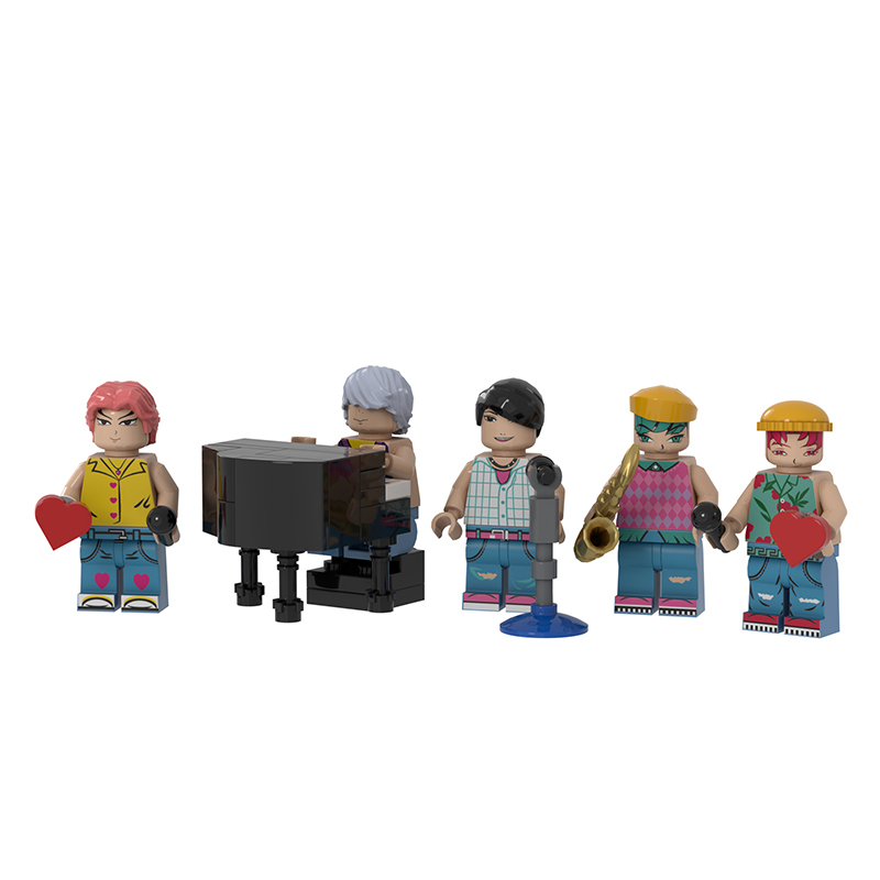 3D-83 3D-84 3D-85 Cartoon 3D Butters KPop Demon Hunters Minifigs Building Blocks SAJA Action Figures Children Gifts Birthday Toys