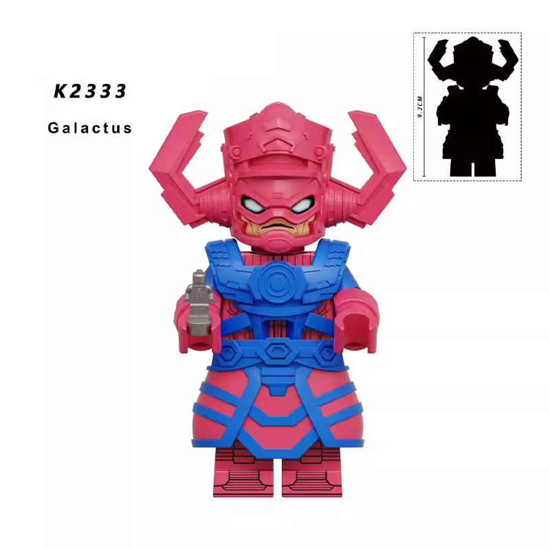 K2333 Movie DC Fantastic Four Mister Fantastic Minifigs Action Figure Sliver Surfer Building Blocks Annihilus Children Gifts Toys