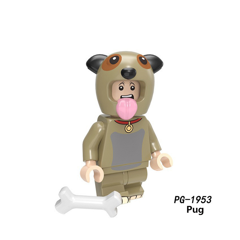 Drawing Minifigure Building Blocks Super Hero Bat Man Unicorn White Rabbit Fairy Pig Panda Carrot Animal Marvel Toys Boys Gifts