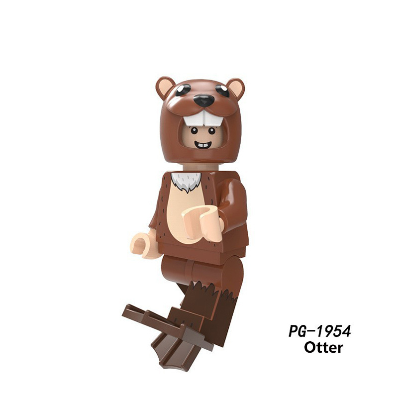 Drawing Minifigure Building Blocks Super Hero Bat Man Unicorn White Rabbit Fairy Pig Panda Carrot Animal Marvel Toys Boys Gifts
