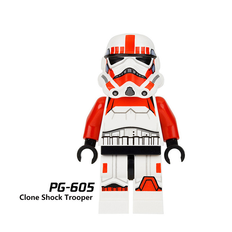 PG601-605 Star Wars Series Minifigs Building Blocks Science Fiction Clone Stormtroopers Cleanser Ahsoka Repairer Model Ameican Action Toys