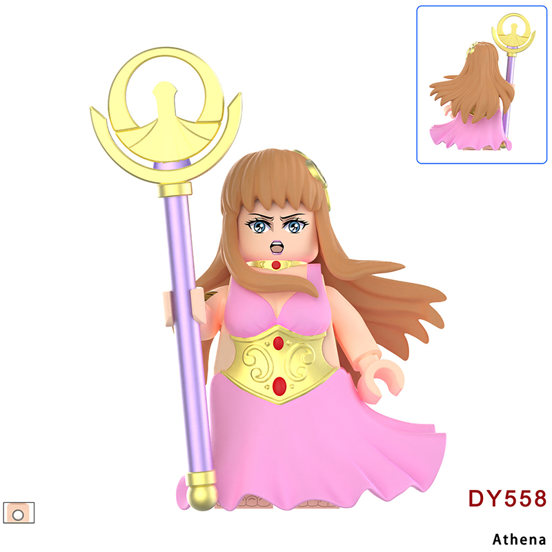 DY557-561S Japanese Anime Athena Bronze Chapter Minifigs Building  the Saint Seiya Series Hyoga Feitan haracter Weapon Toys Boy
