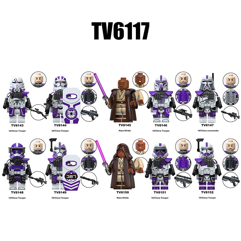 Star Wars Series Minifig Bricks Luke Palpatine Trooper Spark Children