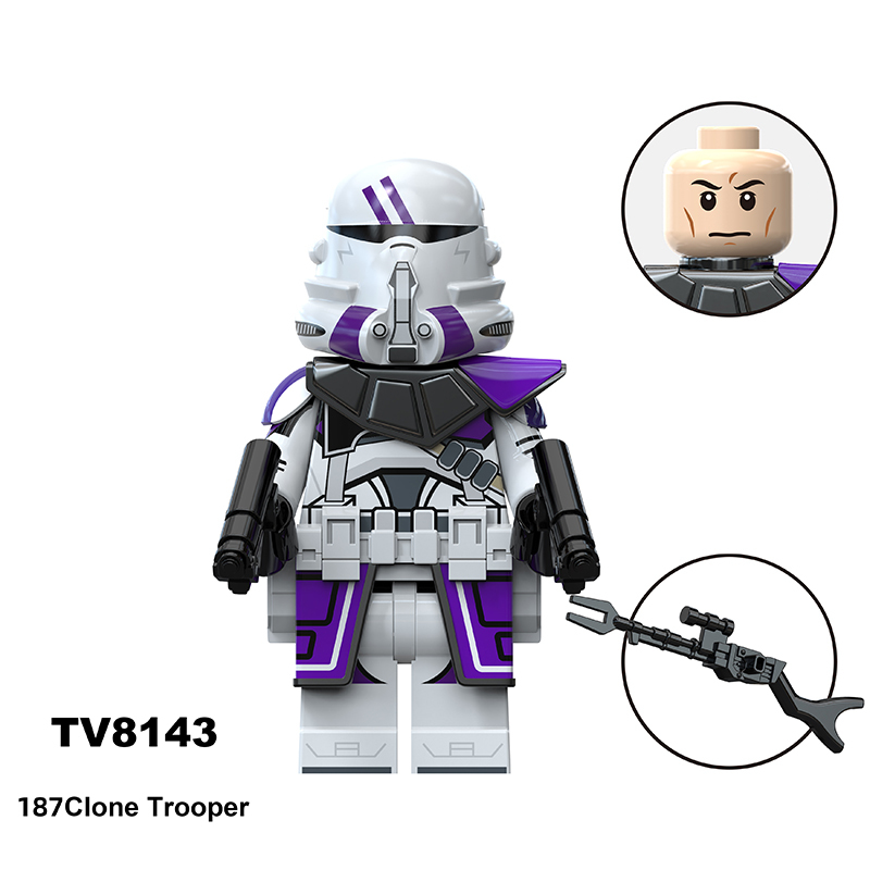 TV6117 Star Wars Series Minifigs Building Blocks 187 Clone Trooper  Anakin Skywalker Model Ameican Action Toys Gifts