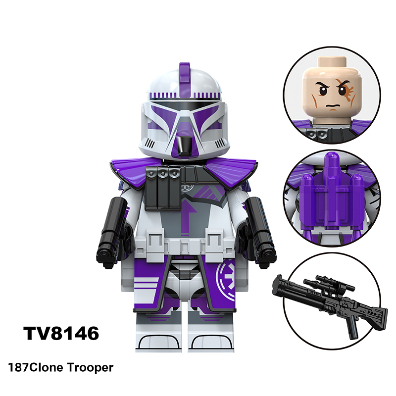 TV6117 Star Wars Series Minifigs Building Blocks 187 Clone Trooper  Anakin Skywalker Model Ameican Action Toys Gifts