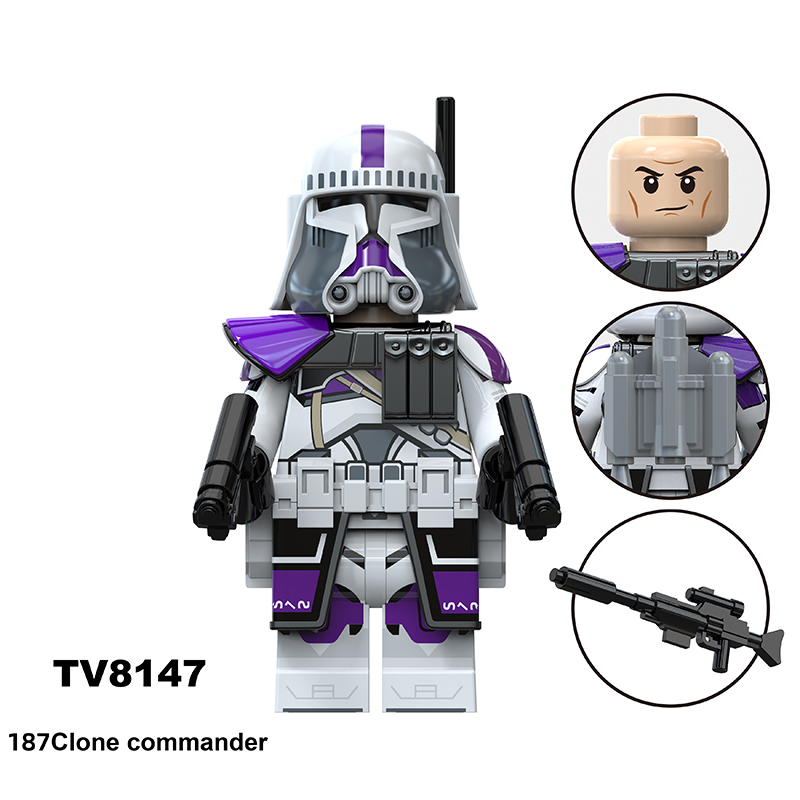 TV6117 Star Wars Series Minifigs Building Blocks 187 Clone Trooper  Anakin Skywalker Model Ameican Action Toys Gifts