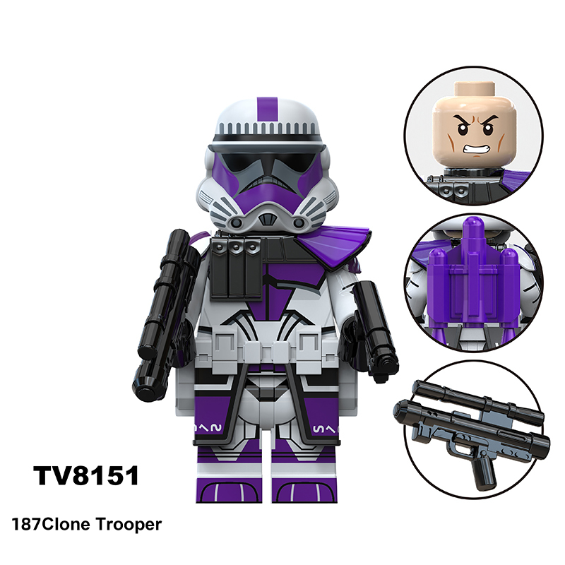 TV6117 Star Wars Series Minifigs Building Blocks 187 Clone Trooper  Anakin Skywalker Model Ameican Action Toys Gifts