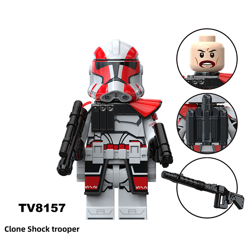TV6118 Star Wars Series Minifigs Building Blocks Clone Shock Trooper Palaptine Commander Model Ameican Action Toys Gifts