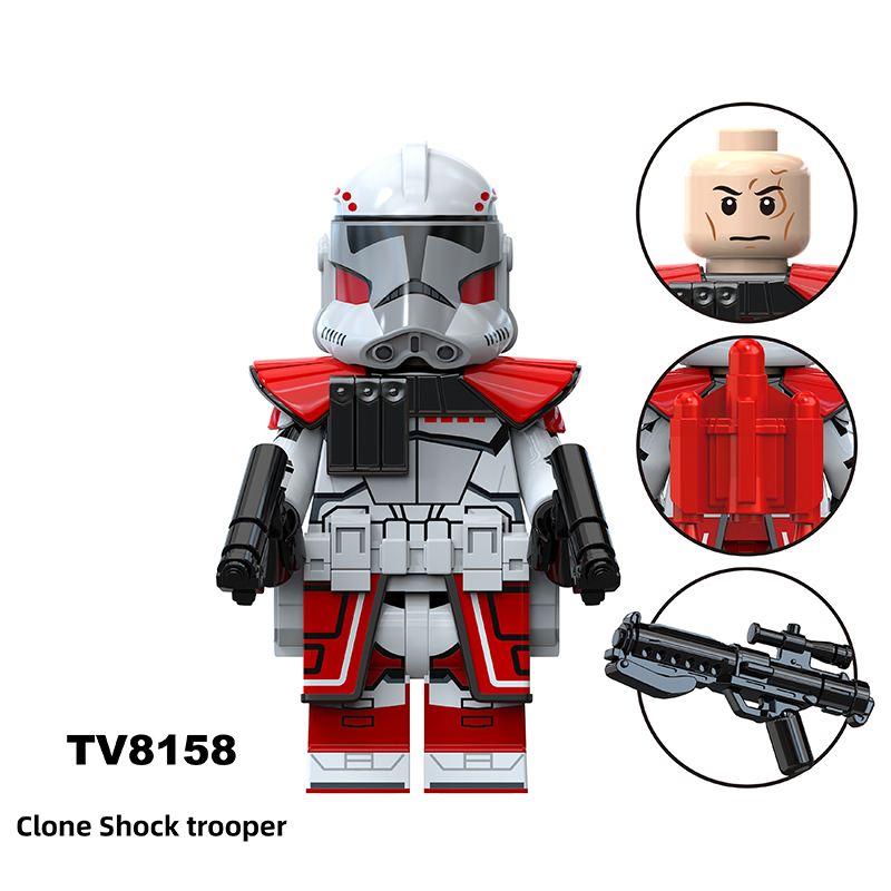 TV6118 Star Wars Series Minifigs Building Blocks Clone Shock Trooper Palaptine Commander Model Ameican Action Toys Gifts
