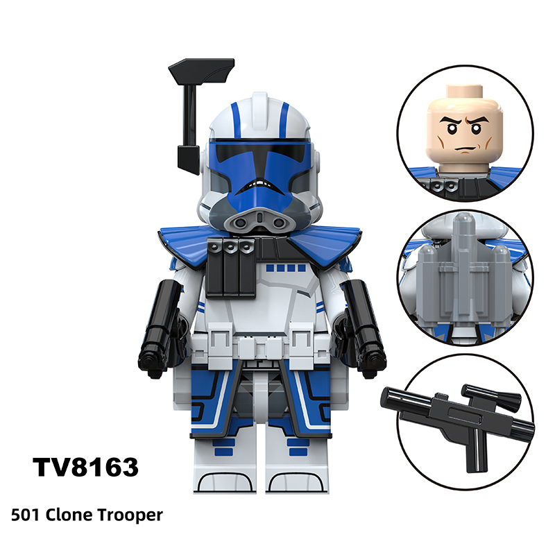 TV6119 Star Wars Series Minifigs Building Blocks 501 Clone Trooper Action Figures Anakin Skywalker Model Ameican Action Toys Gifts