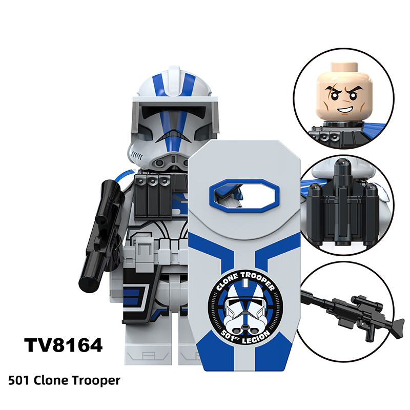 TV6119 Star Wars Series Minifigs Building Blocks 501 Clone Trooper Action Figures Anakin Skywalker Model Ameican Action Toys Gifts