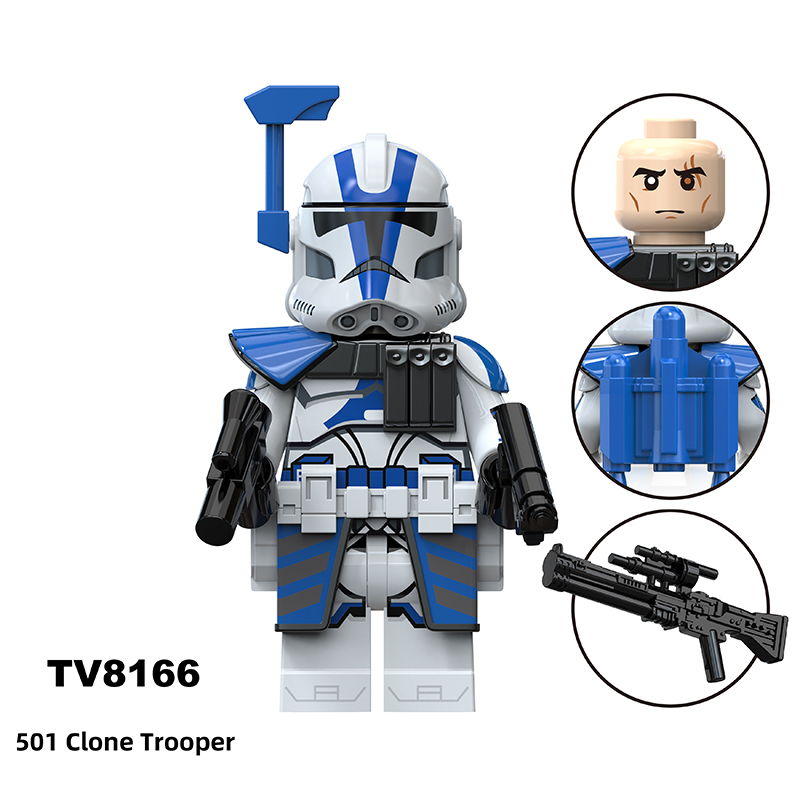 TV6119 Star Wars Series Minifigs Building Blocks 501 Clone Trooper Action Figures Anakin Skywalker Model Ameican Action Toys Gifts