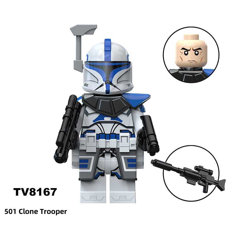 TV6119 Star Wars Series Minifigs Building Blocks 501 Clone Trooper Action Figures Anakin Skywalker Model Ameican Action Toys Gifts