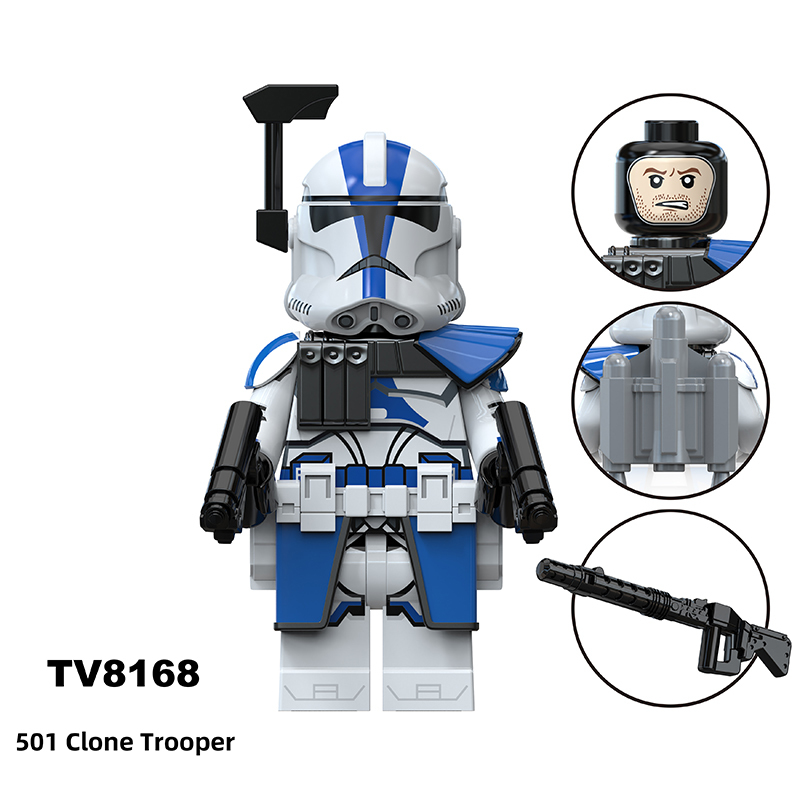 TV6119 Star Wars Series Minifigs Building Blocks 501 Clone Trooper Action Figures Anakin Skywalker Model Ameican Action Toys Gifts