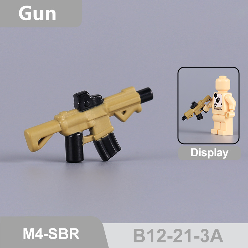 MOC City Military M4-SBR M4A1 M4A4 Accessories Building Blocks Gun Weapons M4 w/ Scope Silenced Container Toys Boys Gift