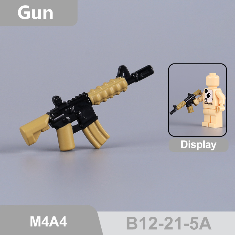 MOC City Military M4-SBR M4A1 M4A4 Accessories Building Blocks Gun Weapons M4 w/ Scope Silenced Container Toys Boys Gift