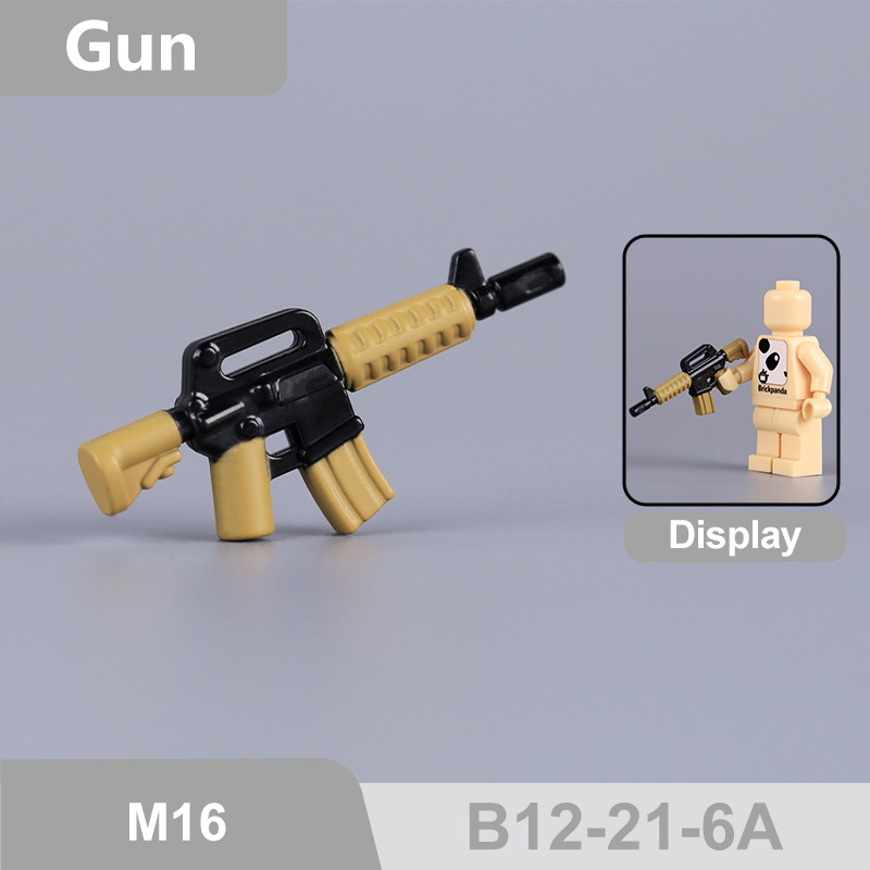 MOC City Military M4-SBR M4A1 M4A4 Accessories Building Blocks Gun Weapons M4 w/ Scope Silenced Container Toys Boys Gift