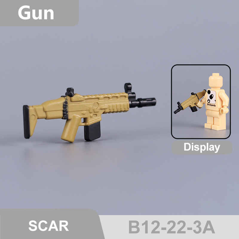 MOC City Military M4-SBR M4A1 M4A4 Accessories Building Blocks Gun Weapons M4 w/ Scope Silenced Container Toys Boys Gift