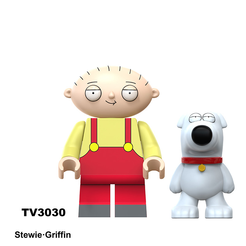 DY533 Series Family Guy Mini Anime Frieren Action Figure Peter Griffin Building Blocks Cartoon Movie Model Toys Decoration Children Gift PJ042