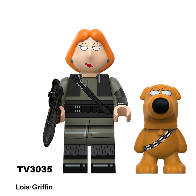 TV6304 Series Family Guy Mini Anime Frieren Action Figure Peter Griffin Building Blocks Meg Stewie Lois  Joe Children Gift Toys