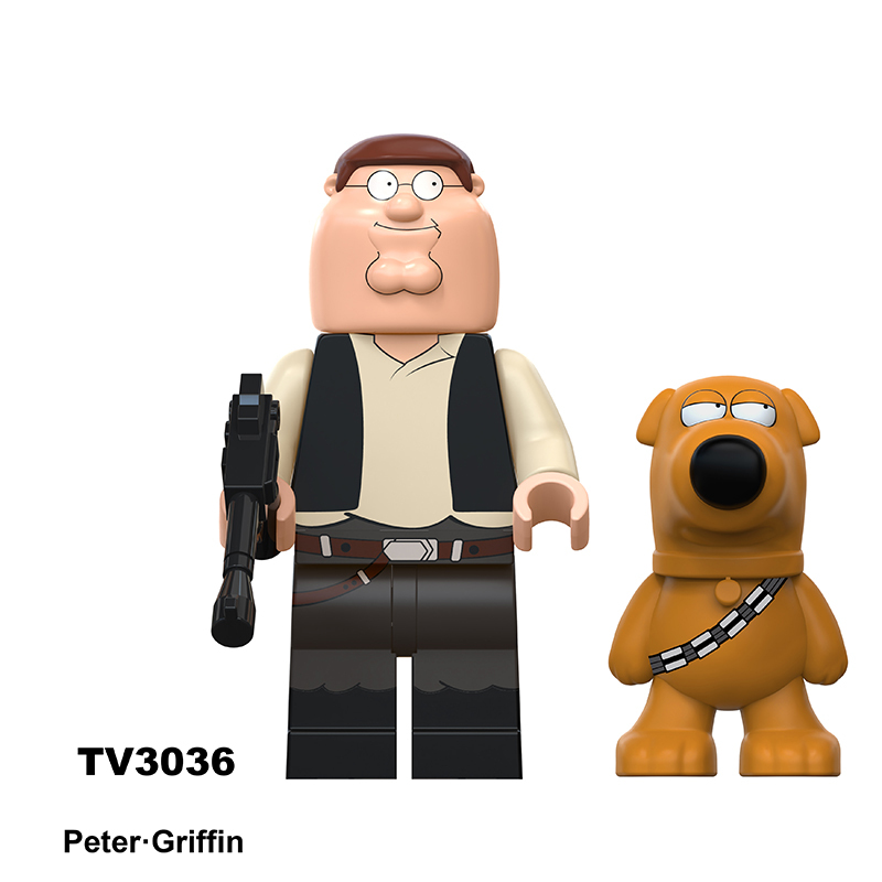 TV6304 Series Family Guy Mini Anime Frieren Action Figure Peter Griffin Building Blocks Meg Stewie Lois  Joe Children Gift Toys