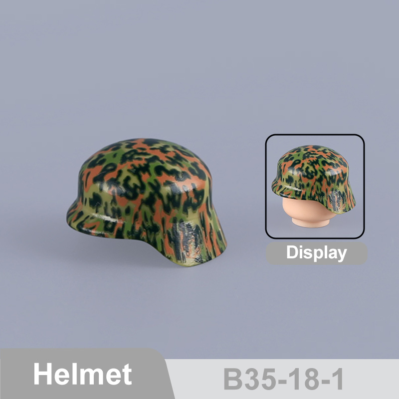 WW2 Military German Helmet Building Blocks Army Officer Soldier Figures Hat Head Coat War Accessories Weapon Gun Bricks Gift Boy