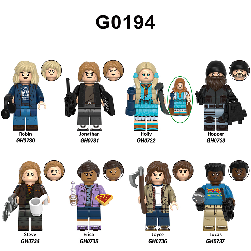 G0193 Stranger Things Series Minifigs Building Blocks Vecna Cartoon Eleven Papa Billy Erica Figures Models Toys Gifts Children
