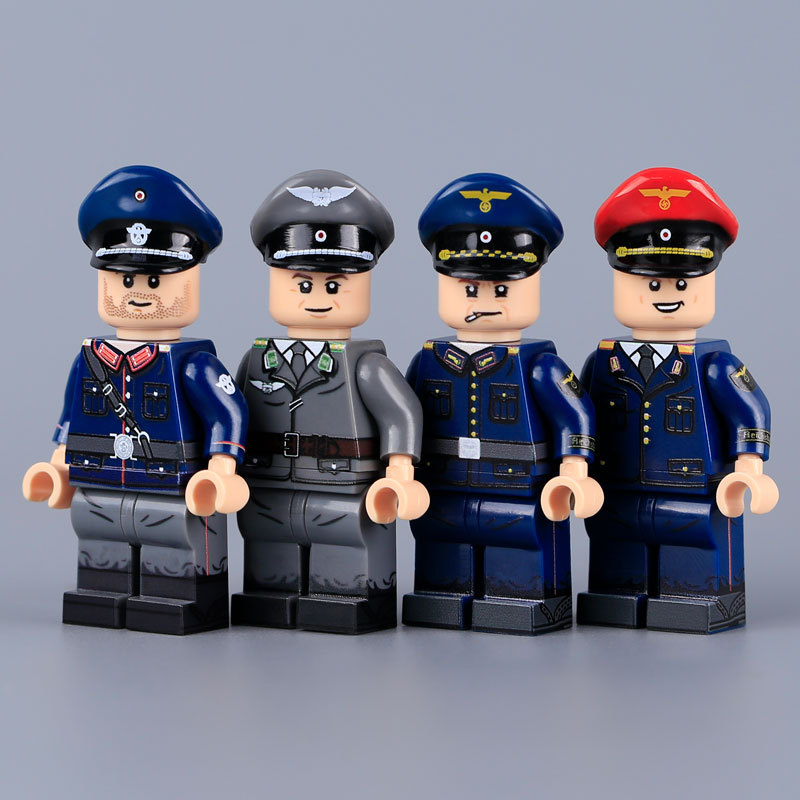 MTUV068-070 Military German Air Force Luftwaffe Soldier Action Figures MountainAirborne  Division Lieutenant Building Blocks Children Toys Boys