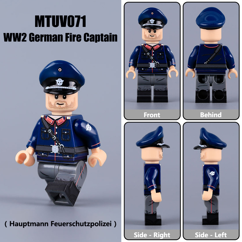 MTUV068-070 Military German Air Force Luftwaffe Soldier Action Figures MountainAirborne  Division Lieutenant Building Blocks Children Toys Boys