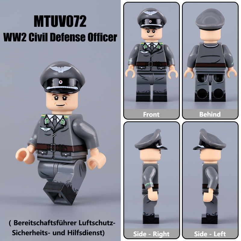 MTUV068-070 Military German Air Force Luftwaffe Soldier Action Figures MountainAirborne  Division Lieutenant Building Blocks Children Toys Boys