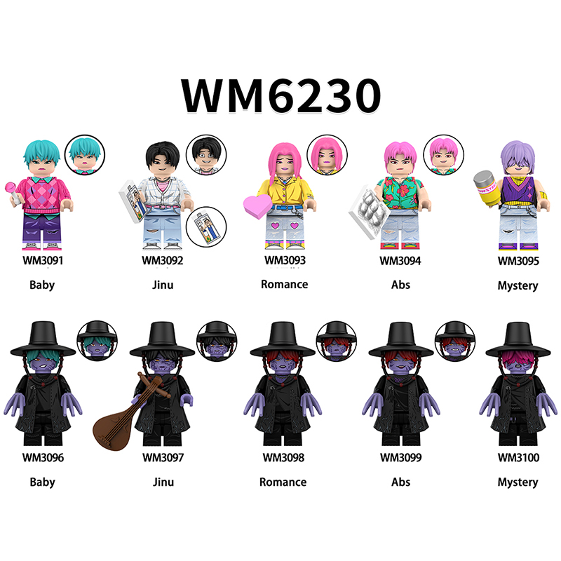 Witch Hunter Minifigure Collection Minifigs Pink Action Figures Bricks