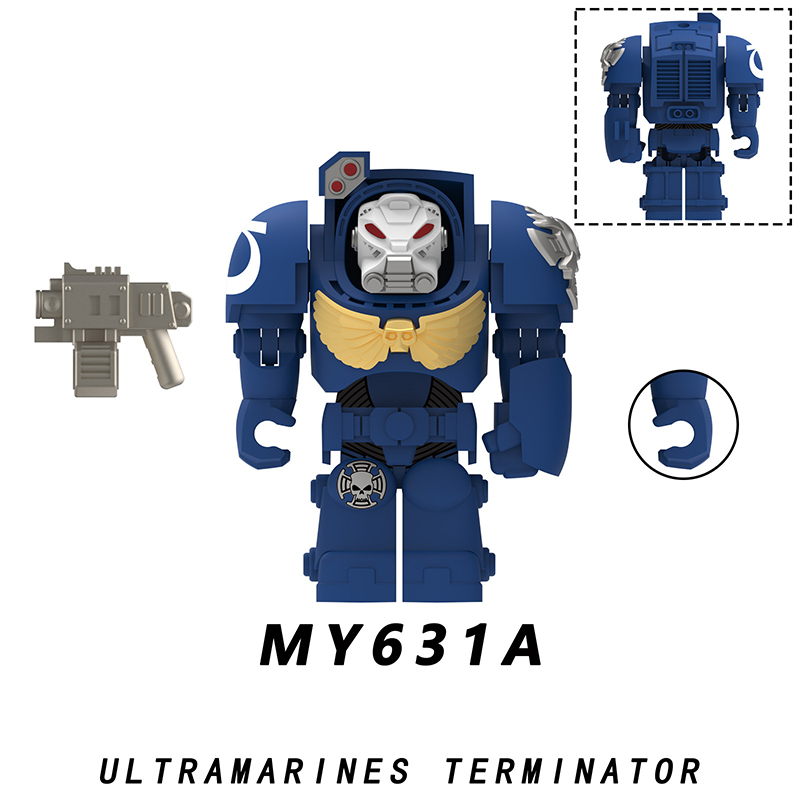 MY621-625 British Game Ultramarines Warhammer Blood Angels Minifigs Building Blocks Seraphim Geminae Superia Armour Helmet Toys Gift Boy