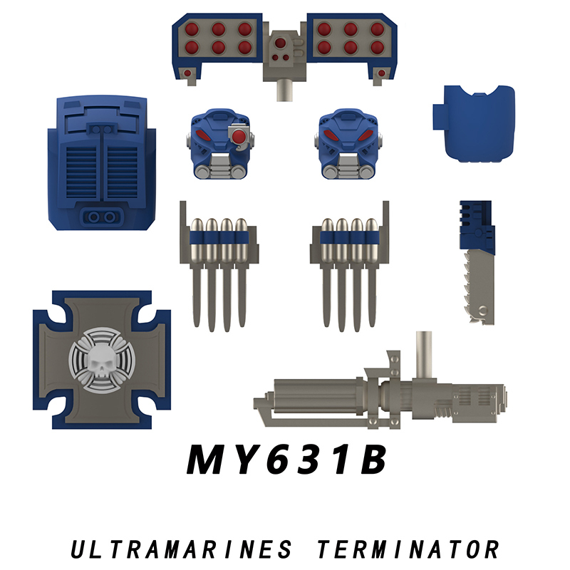 MY621-625 British Game Ultramarines Warhammer Blood Angels Minifigs Building Blocks Seraphim Geminae Superia Armour Helmet Toys Gift Boy