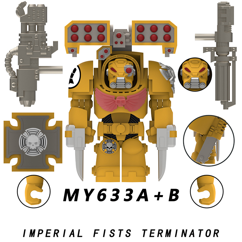 MY621-625 British Game Ultramarines Warhammer Blood Angels Minifigs Building Blocks Seraphim Geminae Superia Armour Helmet Toys Gift Boy