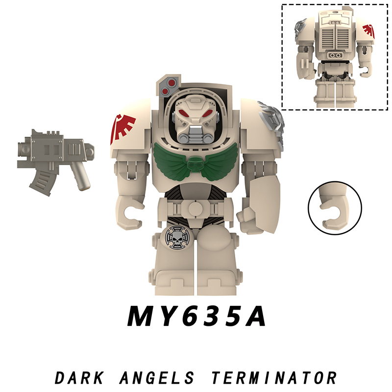 MY621-625 British Game Ultramarines Warhammer Blood Angels Minifigs Building Blocks Seraphim Geminae Superia Armour Helmet Toys Gift Boy