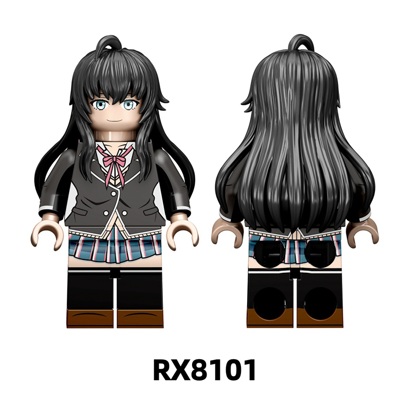 RX8301 Japanese Hatsune Miku Anime Dracule Higurashi Kagome Action Figure Building Blocks Decoration Children Gift